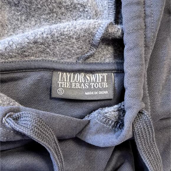 Taylor Swift THE ERAS TOUR Washed Blue Hoodie size Small NEW 2024 - Picture 3 of 7